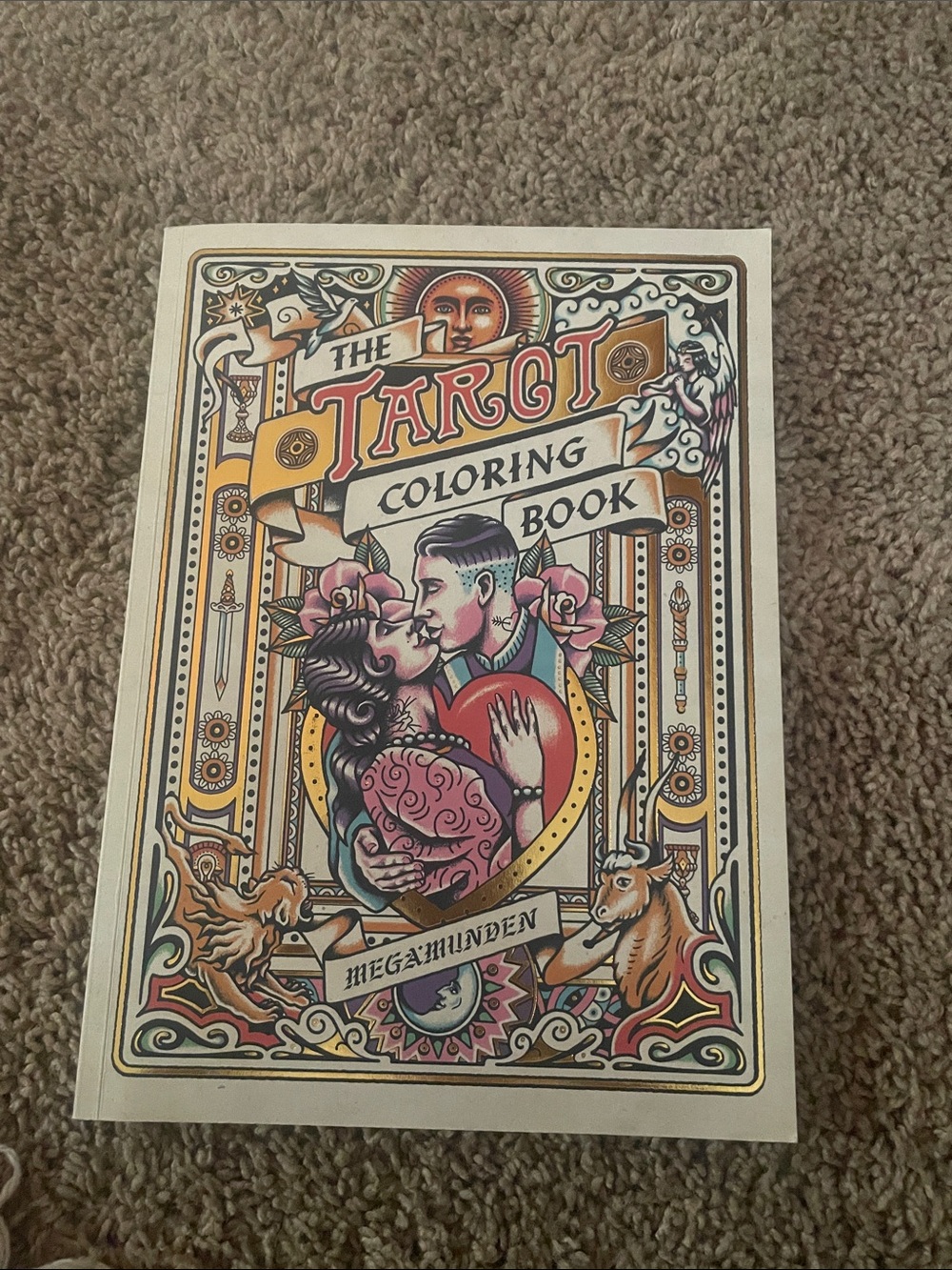 The Tarot Coloring Book by Megamunden - Illustrated Cover